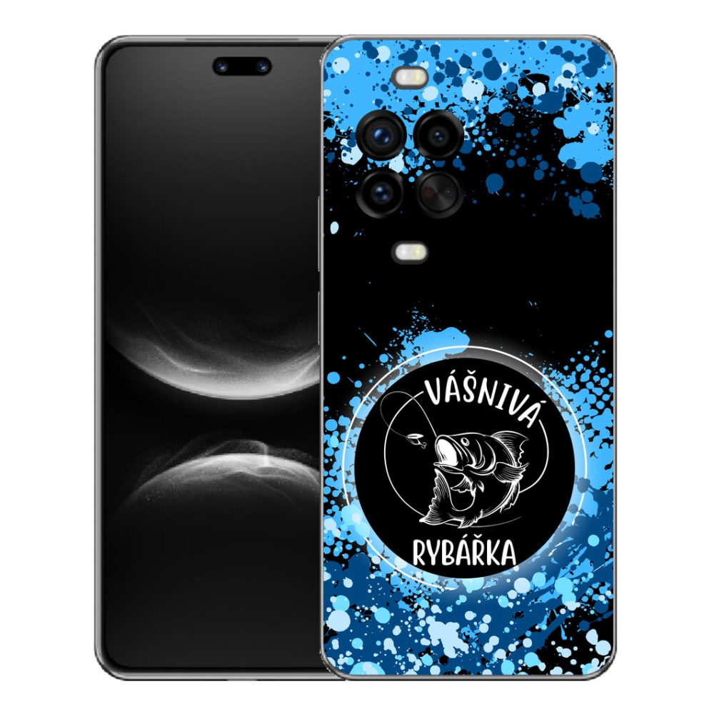 mmCase géltok a Huawei Nova 14 Pro-hoz – szenvedélyes horgász, fekete háttérrel
