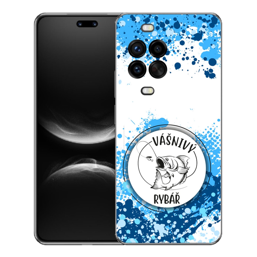 mmCase gél tok a Huawei Nova 14 Pro-hoz – szenvedélyes horgász, fehér háttérrel