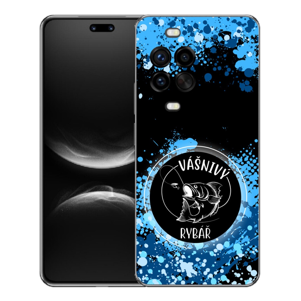 mmCase gél tok a Huawei Nova 14 Pro-hoz – szenvedélyes horgász, fekete háttérrel
