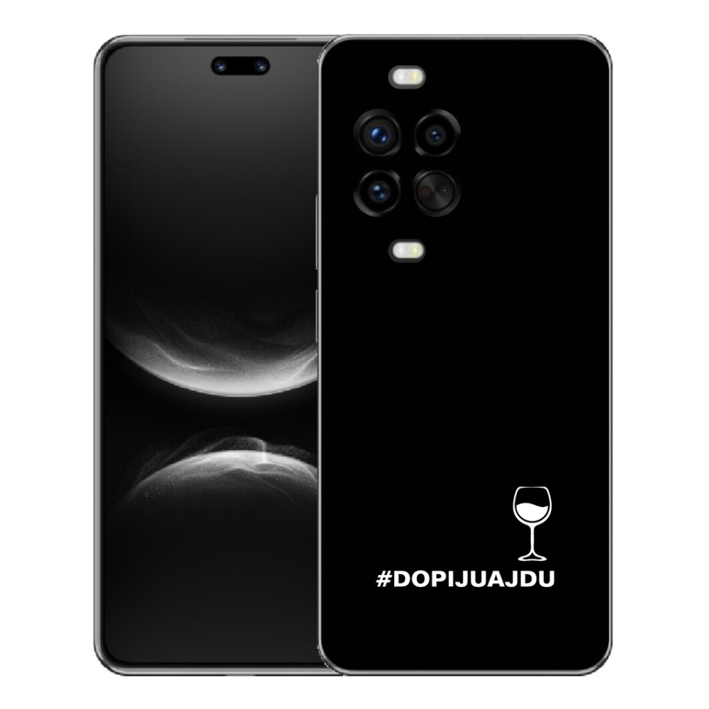 mmCase géltok a Huawei Nova 14 Pro-hoz – szőlőmotívum fekete háttérrel