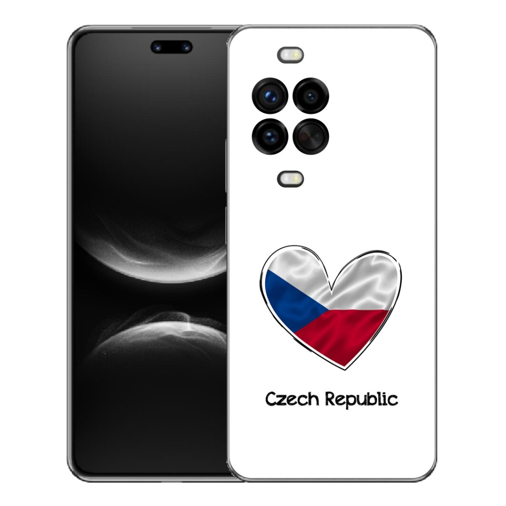mmCase géltok a Huawei Nova 14 Pro-hoz – zászló, szív, fehér háttér