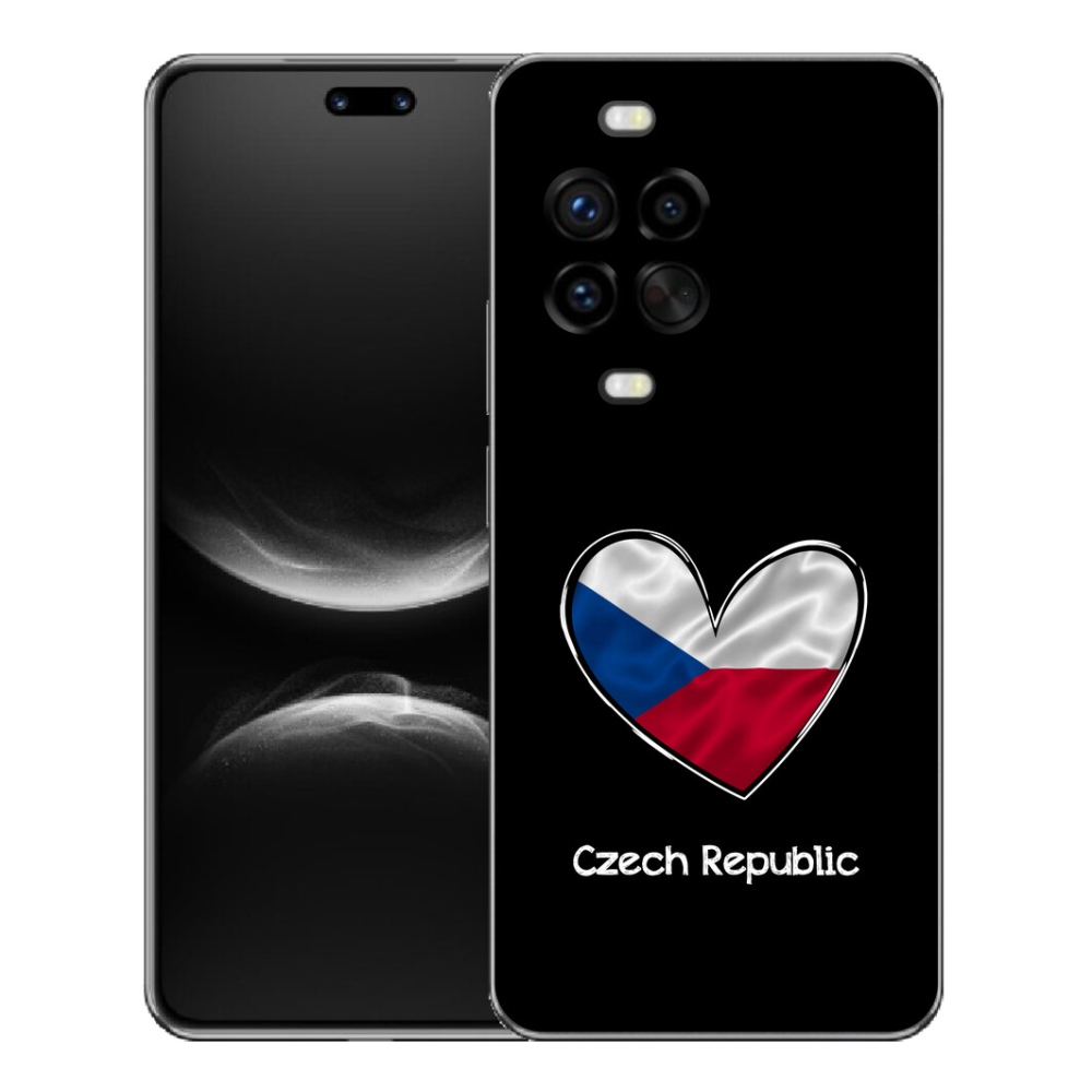 mmCase géltok a Huawei Nova 14 Pro-hoz – zászló, szív, fekete háttér