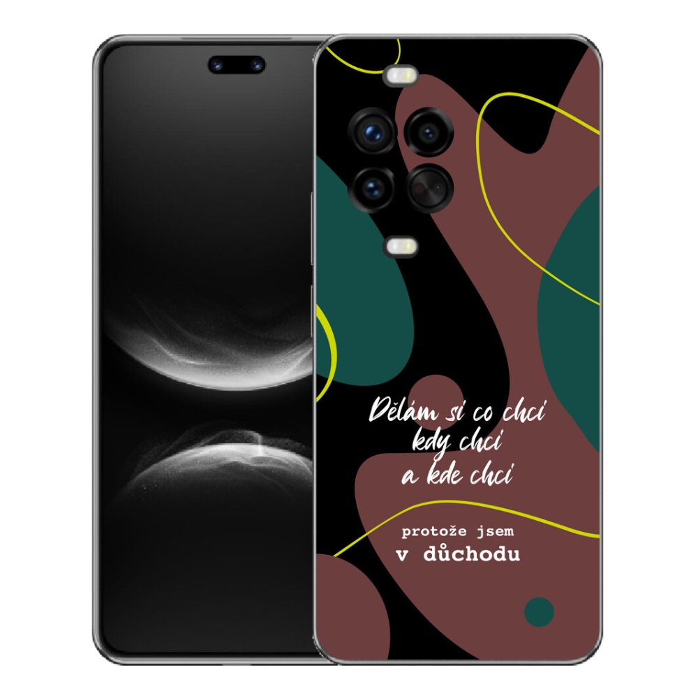 mmCase géltok a Huawei Nova 14 Pro-hoz – vicces felirat, 10 fekete háttér