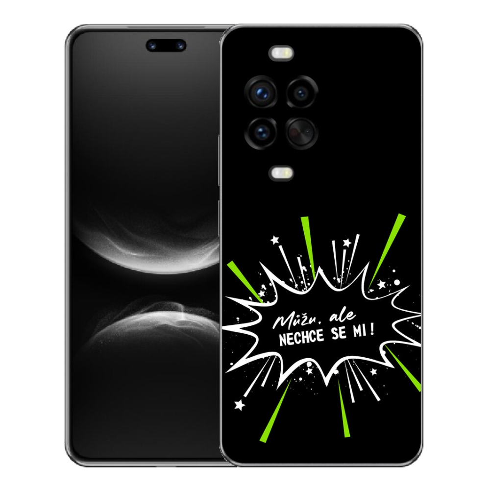 mmCase géltok a Huawei Nova 14 Pro-hoz – vicces felirat, 11, fekete háttér