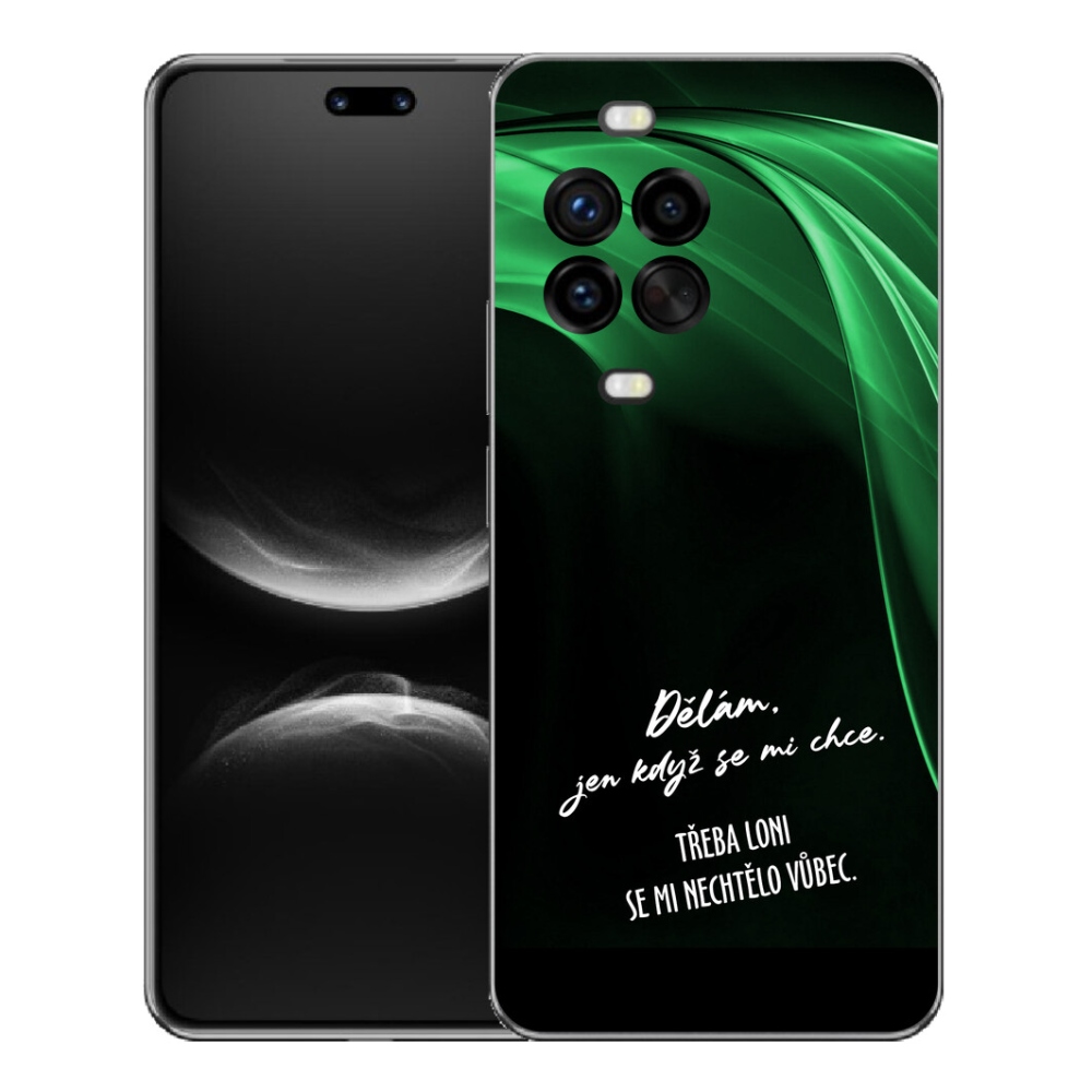 mmCase géltok a Huawei Nova 14 Pro-hoz – vicces felirat, 12, fekete háttér