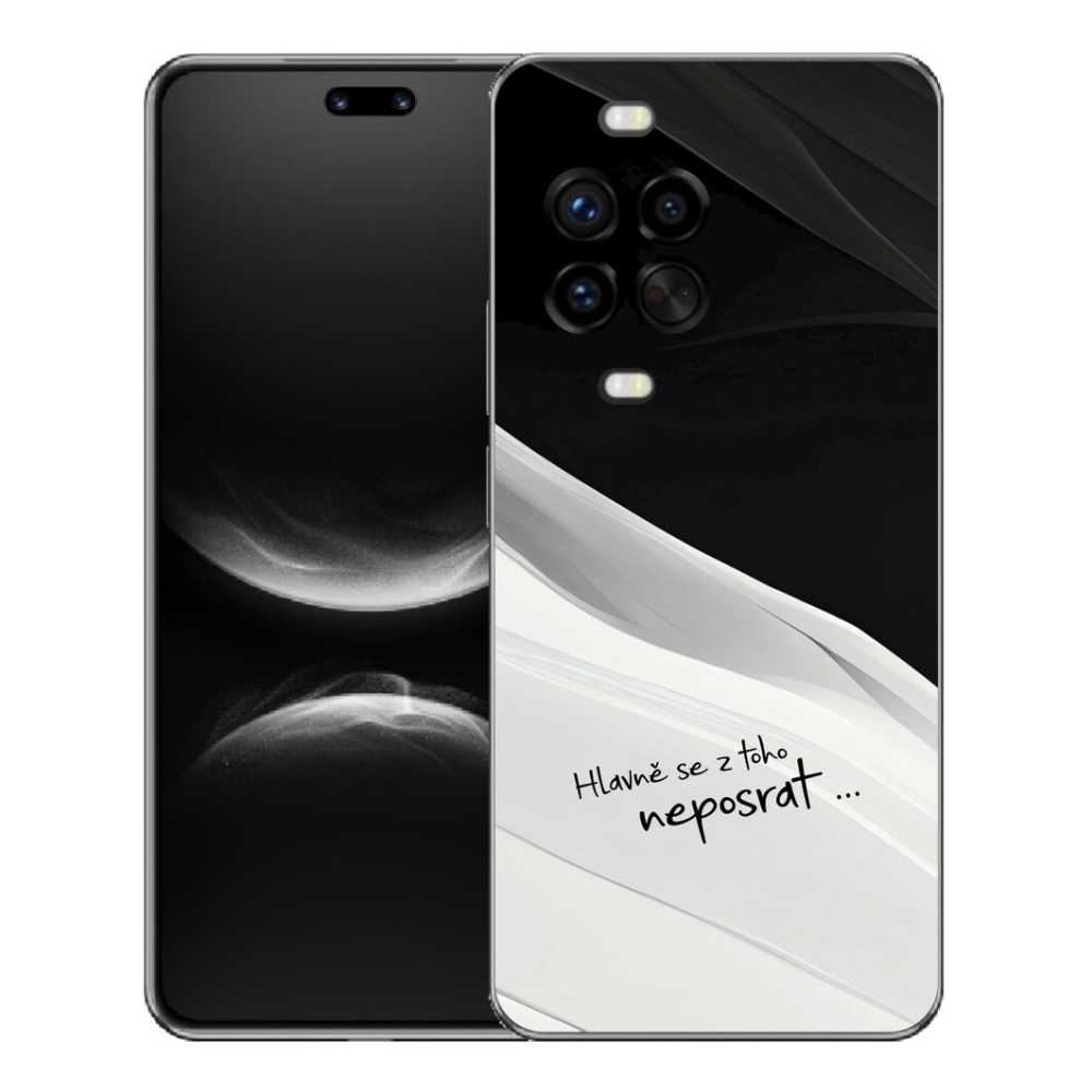mmCase géltok a Huawei Nova 14 Pro-hoz – vicces szöveg, 13 fekete-fehér háttér