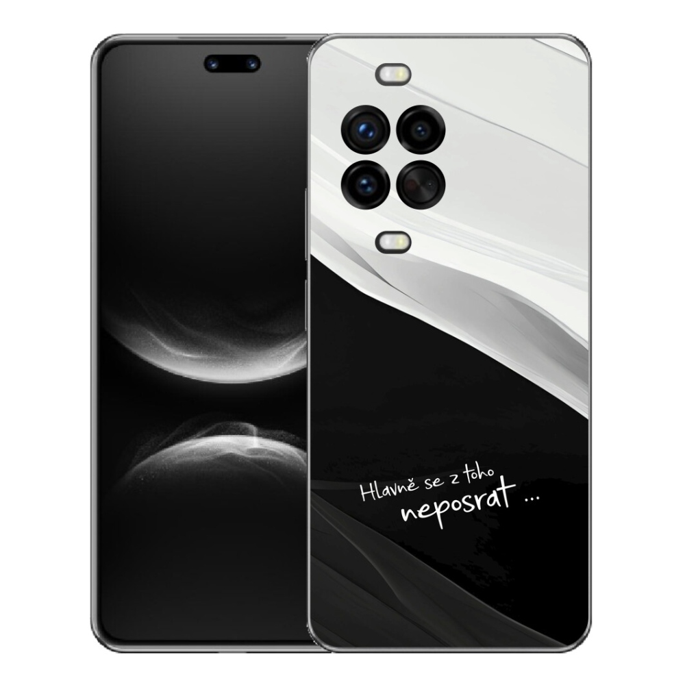 mmCase gél tok a Huawei Nova 14 Pro-hoz – vicces szöveg, 13 fekete-fehér háttér