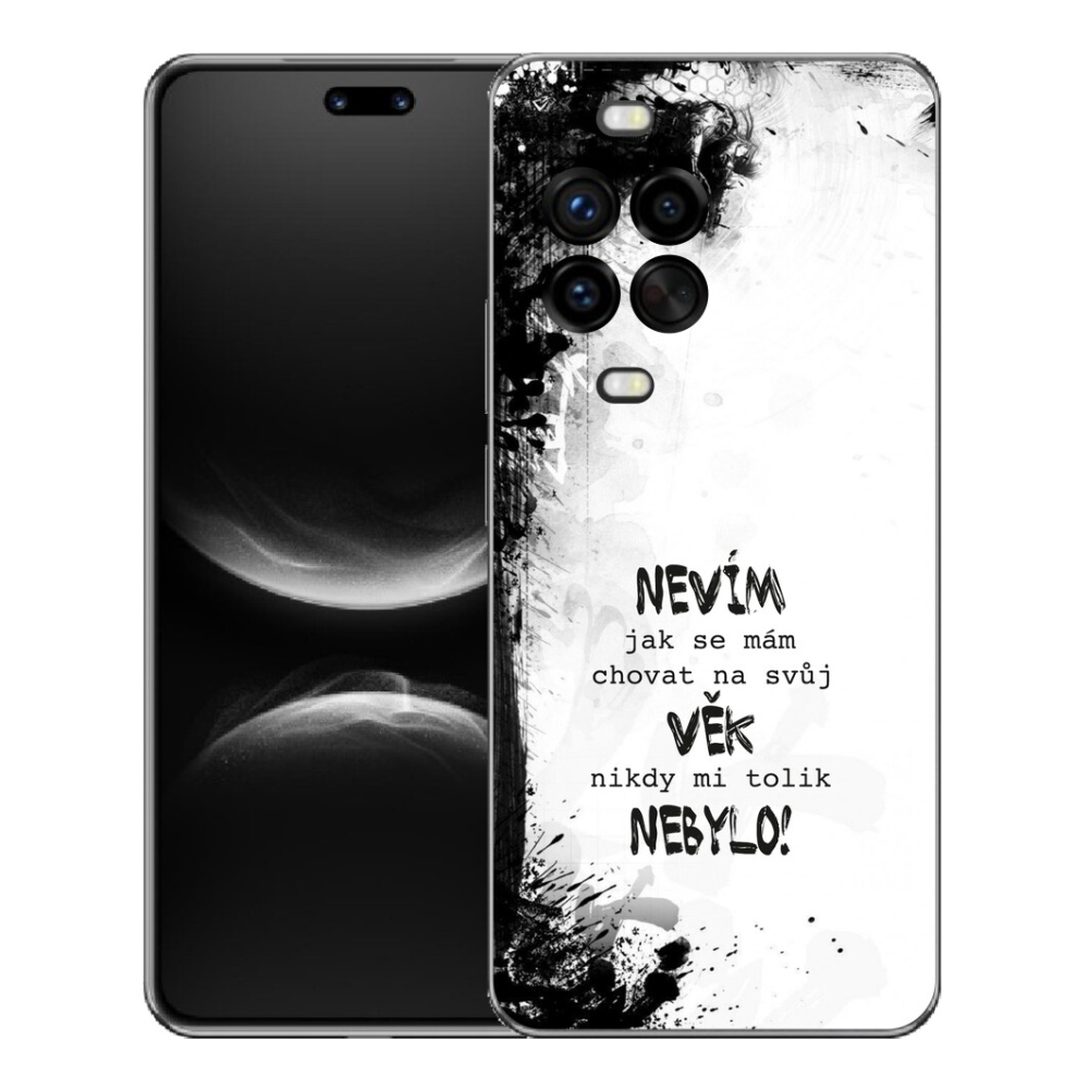 mmCase géltok a Huawei Nova 14 Pro-hoz – vicces felirat, 14, fehér háttér