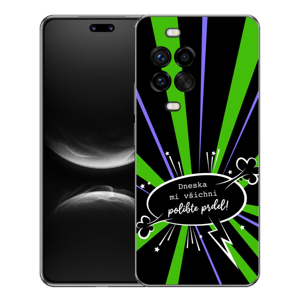 mmCase géltok a Huawei Nova 14 Pro-hoz – vicces felirat, 15, fekete háttér