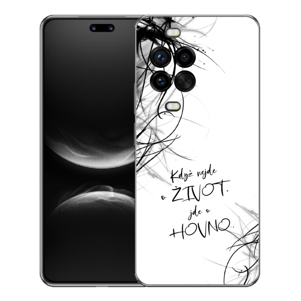 mmCase géltok a Huawei Nova 14 Pro-hoz – vicces felirat, 16, fehér háttér