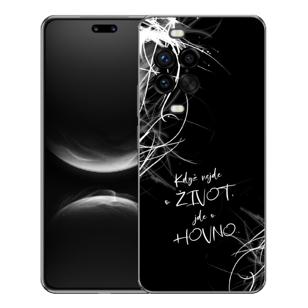 mmCase géltok a Huawei Nova 14 Pro-hoz – vicces felirat, 16, fekete háttér