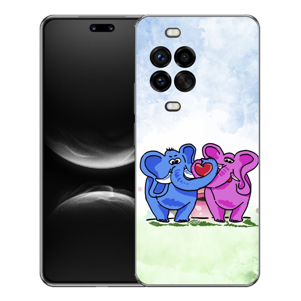mmCase gél tok a Huawei Nova 14 Pro-hoz – szerelmes elefántok