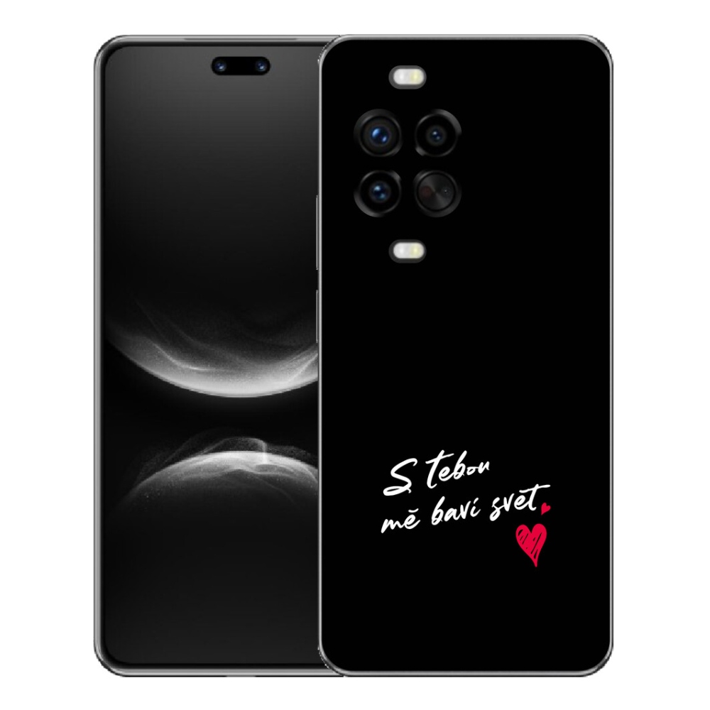 mmCase gél tok a Huawei Nova 14 Pro-hoz – „Szerelmes” felirat 1, fekete háttérrel