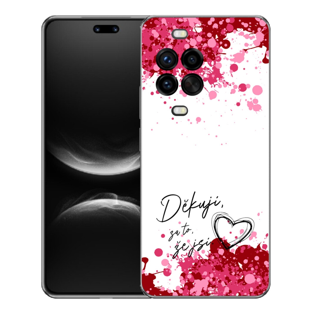 mmCase gél tok a Huawei Nova 14 Pro-hoz – „Szerelmes” felirat, 2 fehér háttérrel