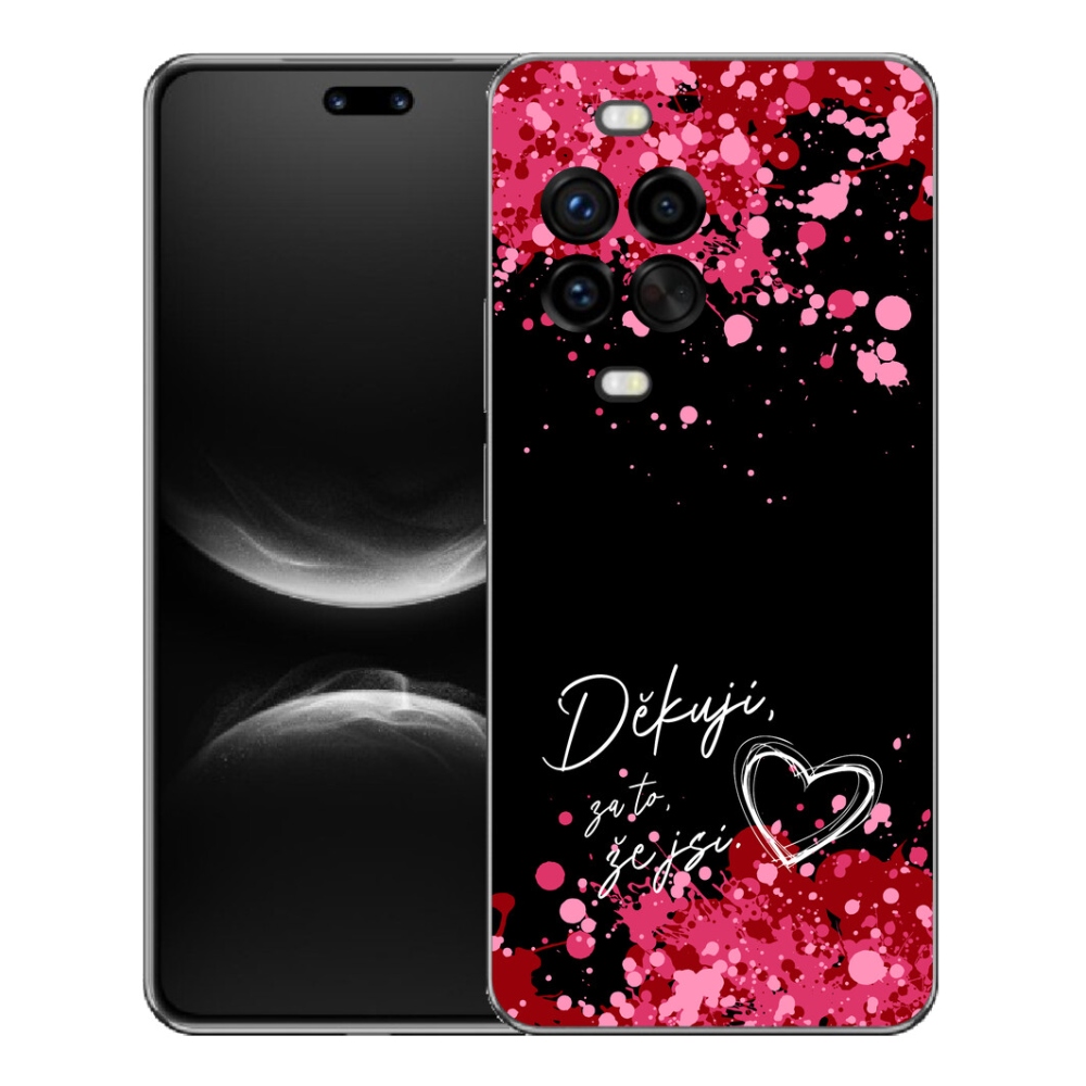 mmCase gél tok a Huawei Nova 14 Pro-hoz – „Szerelmes” felirat, 2, fekete háttér