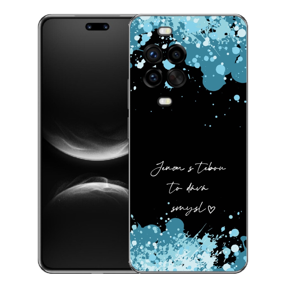 mmCase géltok a Huawei Nova 14 Pro-hoz – szerelmes felirat fekete háttérrel
