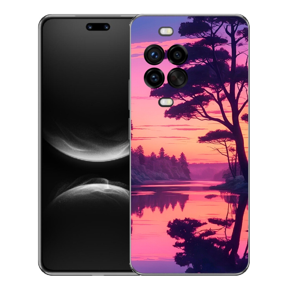 mmCase géltok a Huawei Nova 14 Pro-hoz – naplemente a tó felett