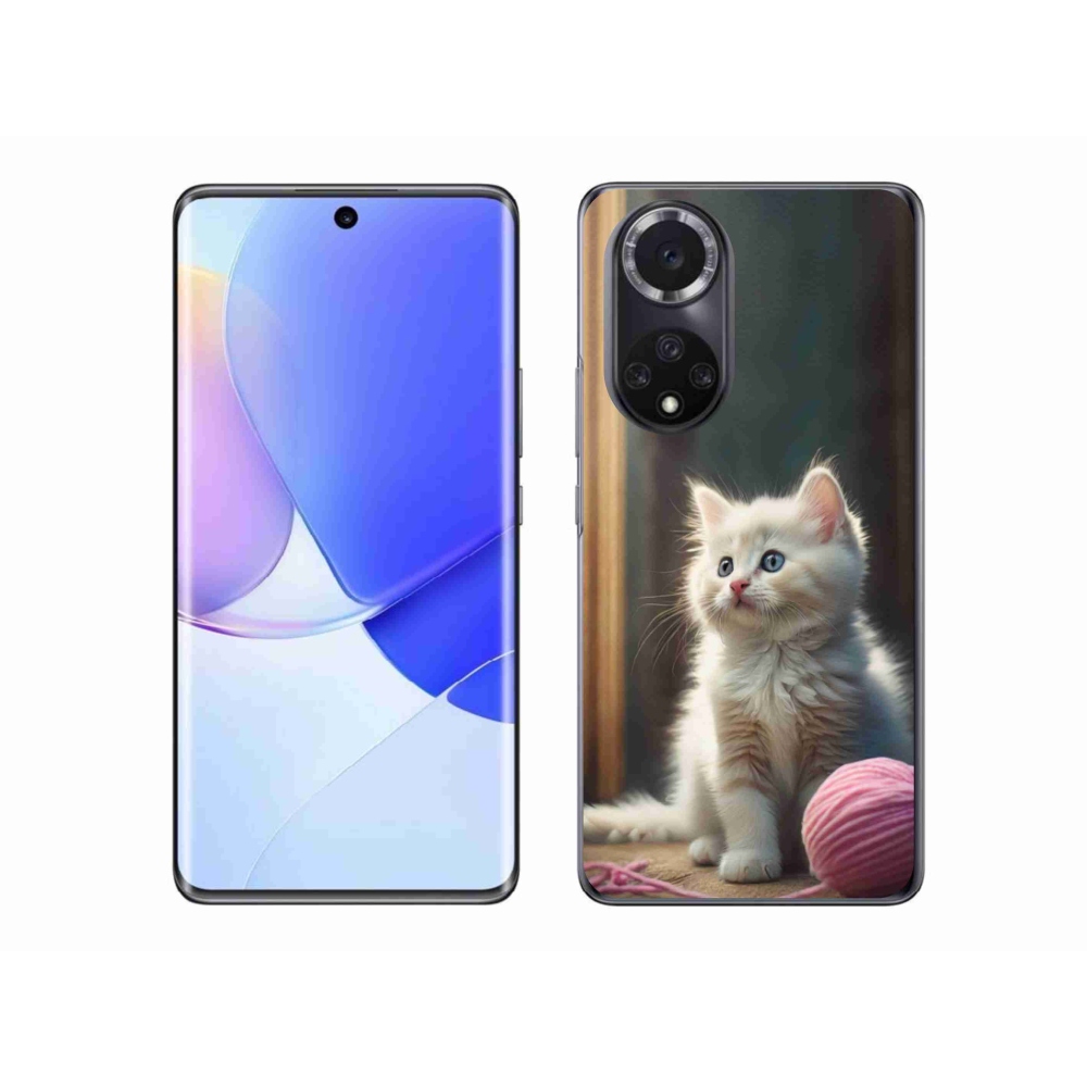 Gél borítás mmCase a Huawei Nova 9-hez - fehér cica 2