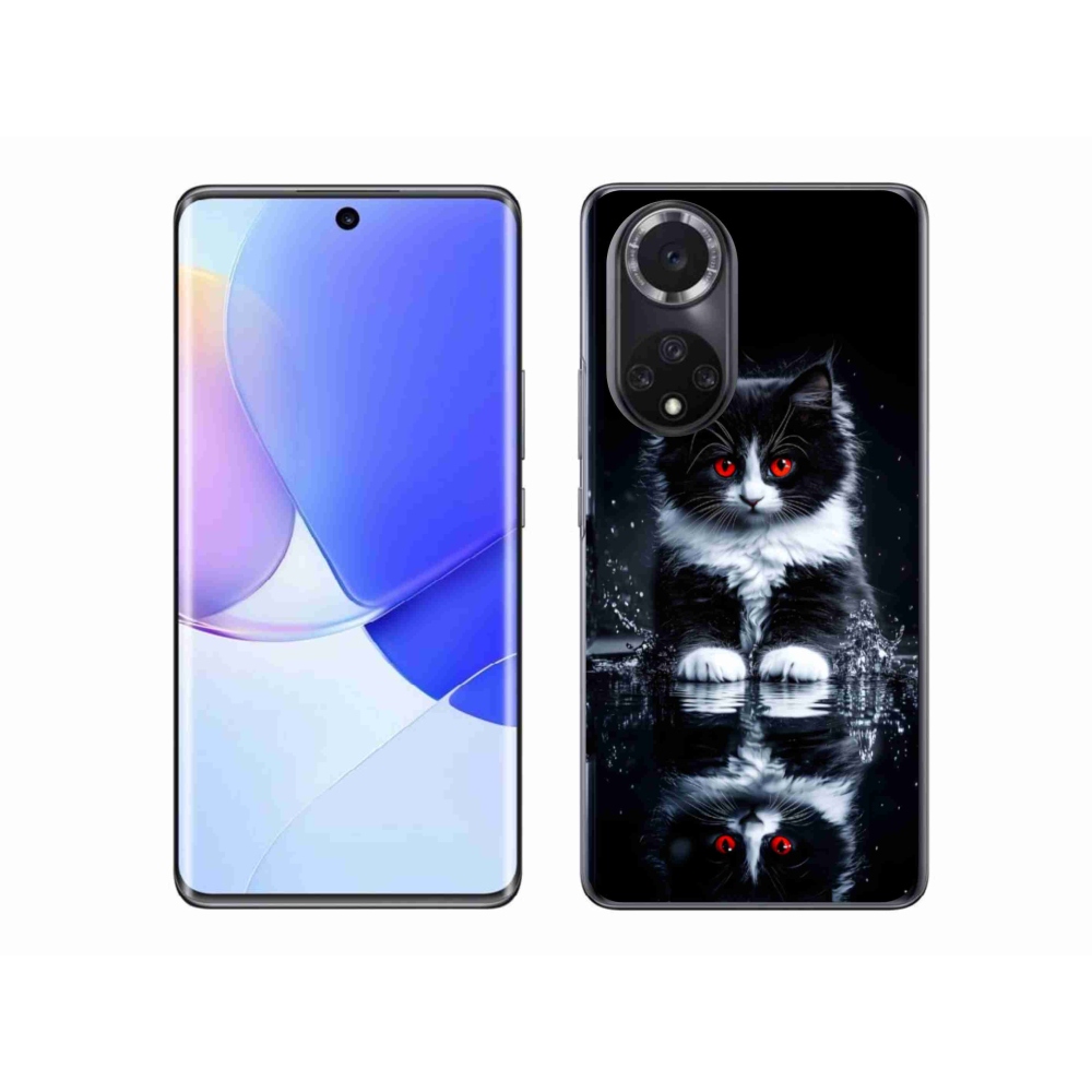 Gél borítás mmCase a Huawei Nova 9-re - fekete-fehér cica