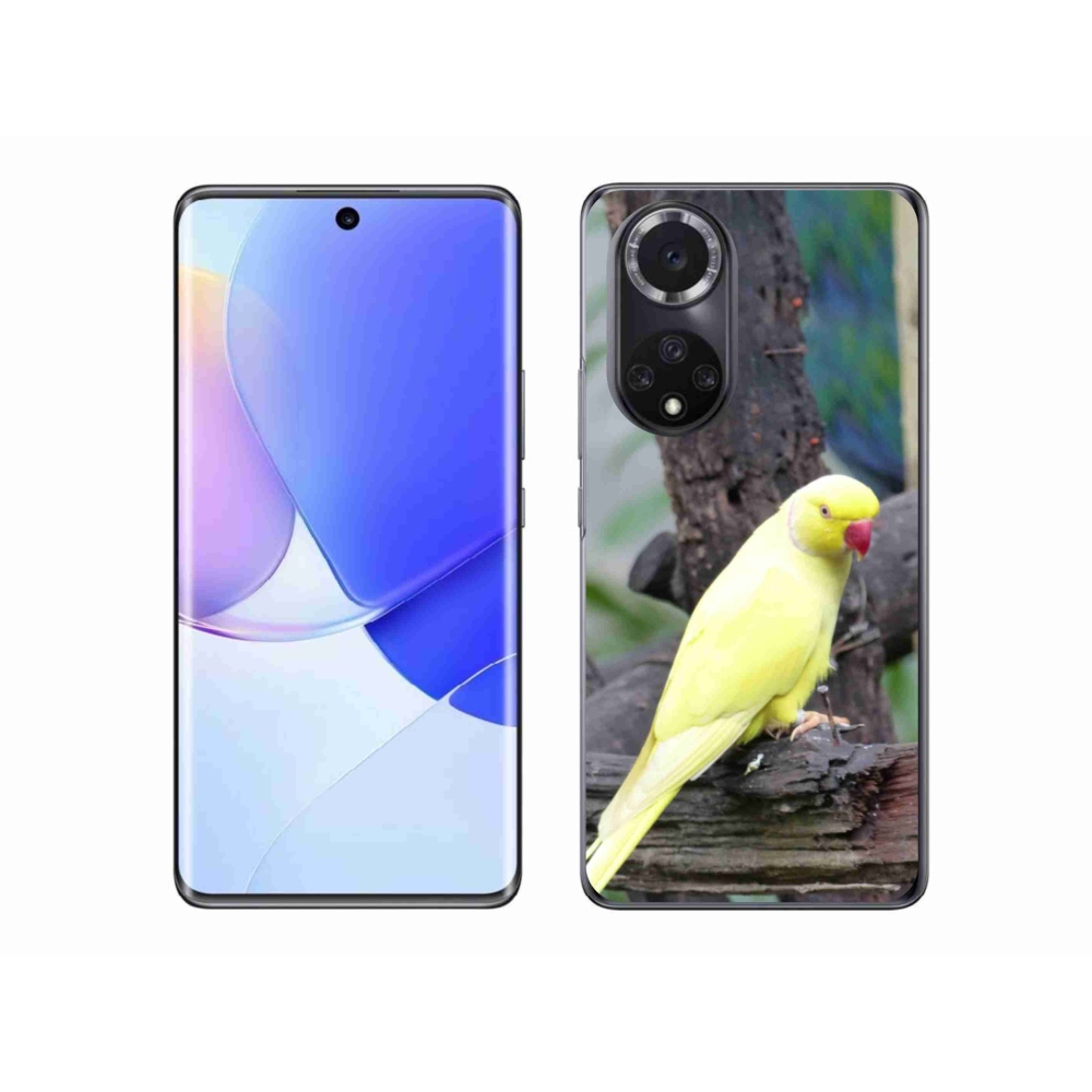 Gél borítás mmCase a Huawei Nova 9 készülékhez - papagáj alexander sárga