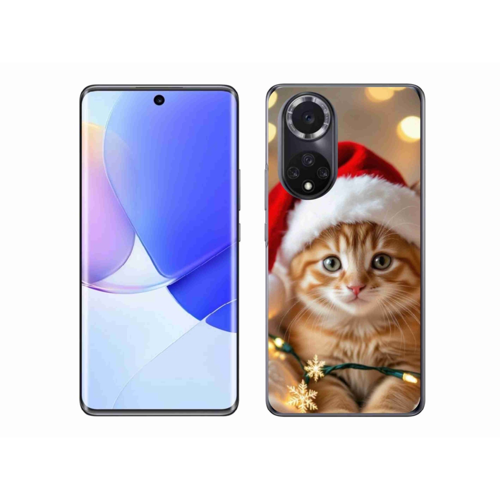Gél borító mmCase a Huawei Nova 9-en - Karácsonyi cica
