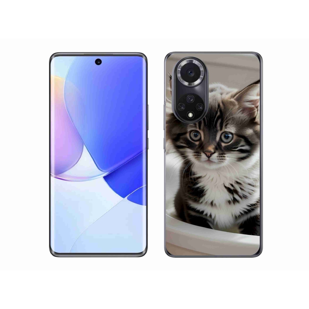 Gél borító mmCase a Huawei Nova 9-en - kíváncsi cica