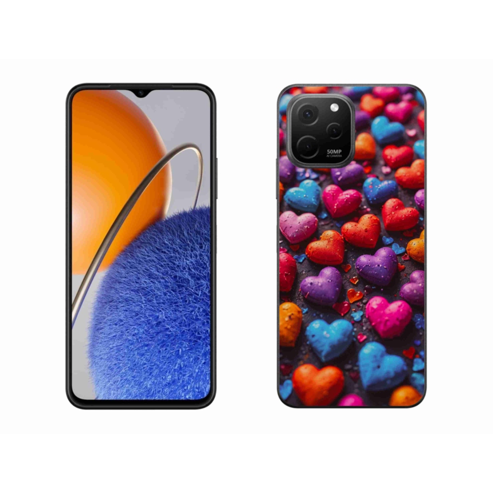 Gél borító mmCase a Huawei Nova Y61 készülékhez - színes szív