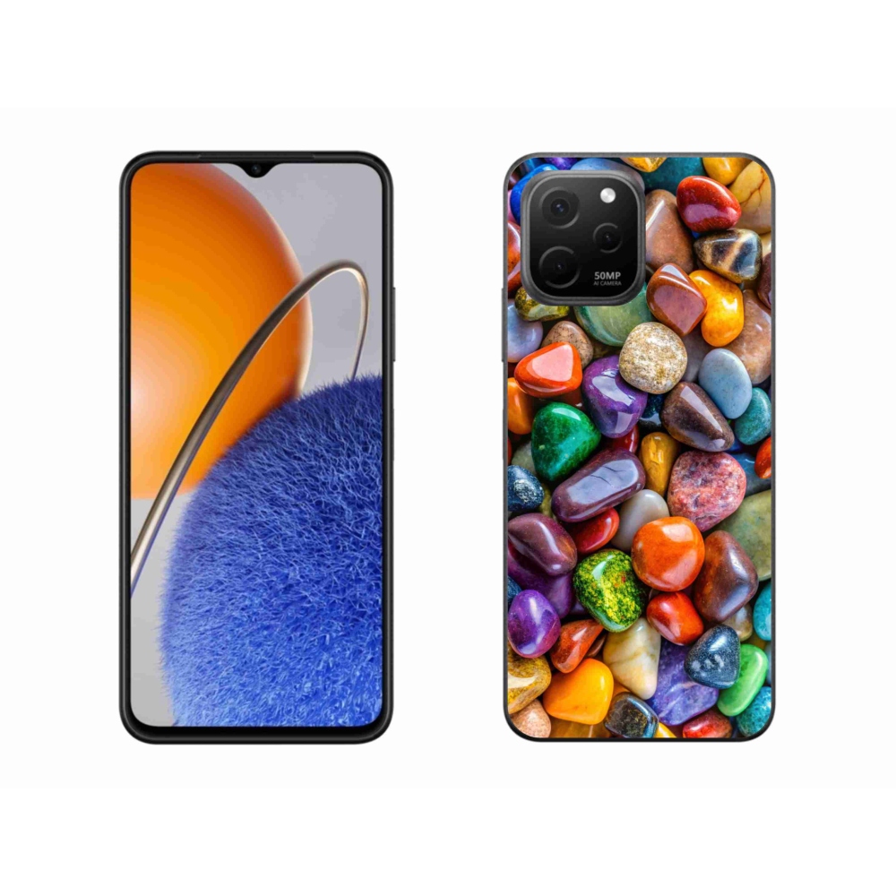 Gél borító mmCase a Huawei Nova Y61 készülékhez - színes strasszkövek