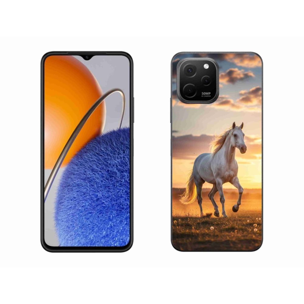 Gél borítás mmCase a Huawei Nova Y61-hez - futó fehér ló 2