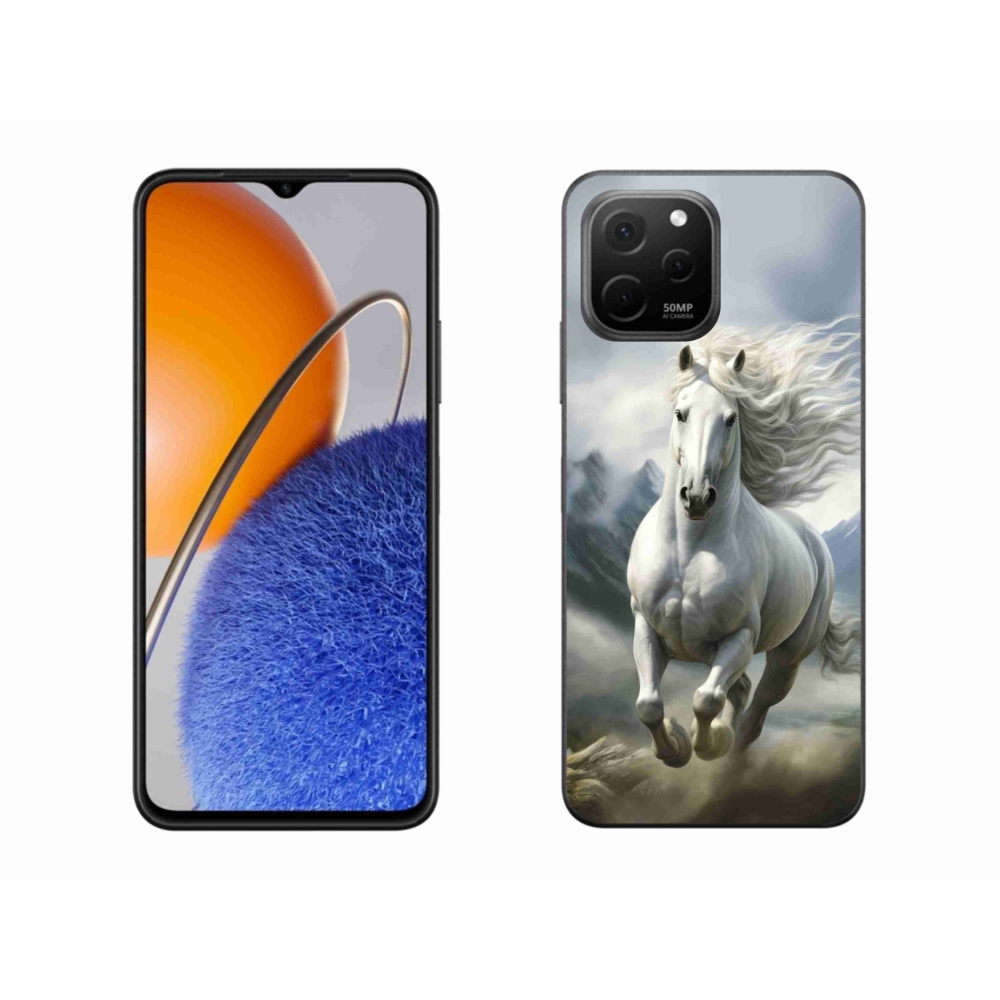 mmCase gél tok a Huawei Nova Y61-hez – Fehér futó ló 3