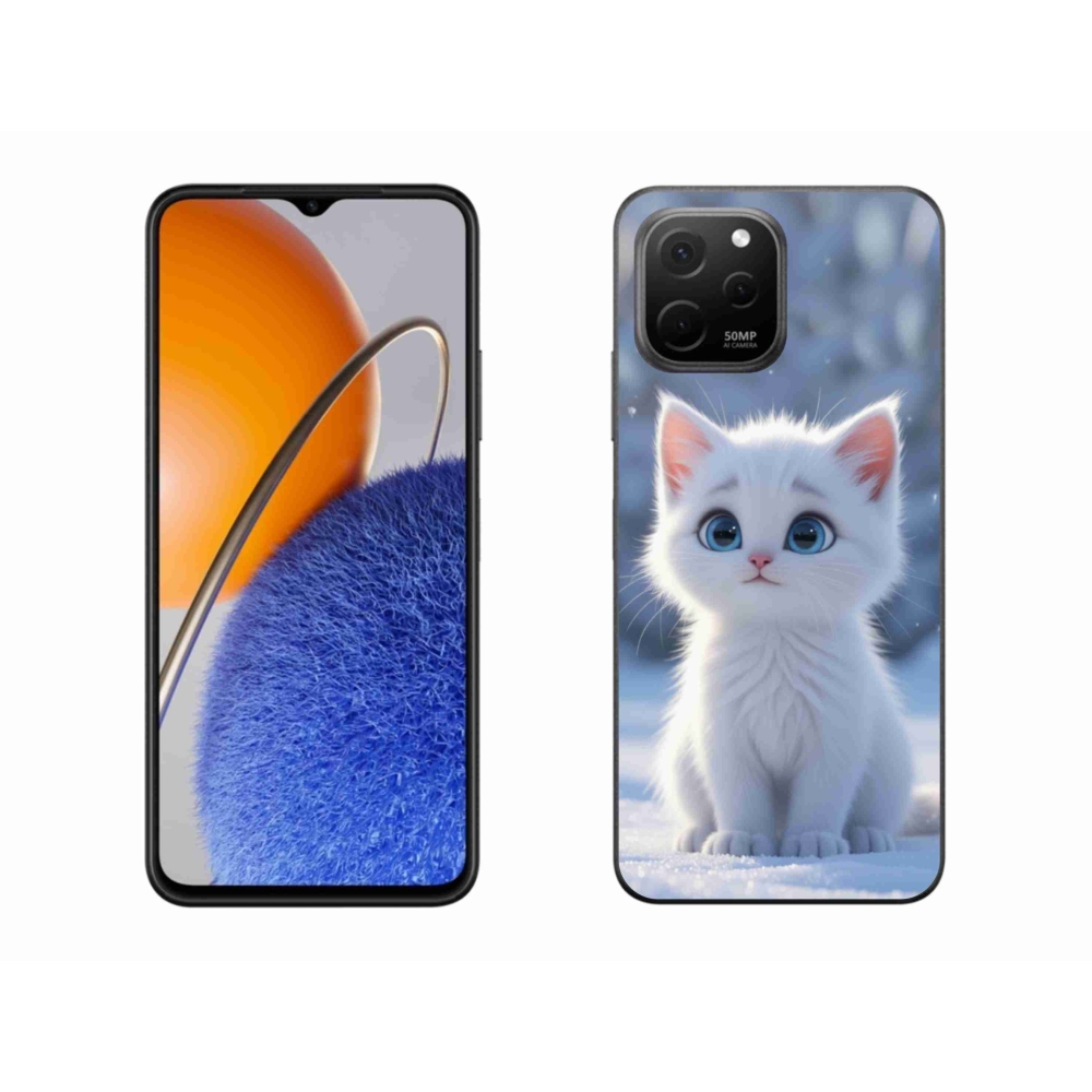 mmCase gél tok a Huawei Nova Y61-hez – fehér cica 3