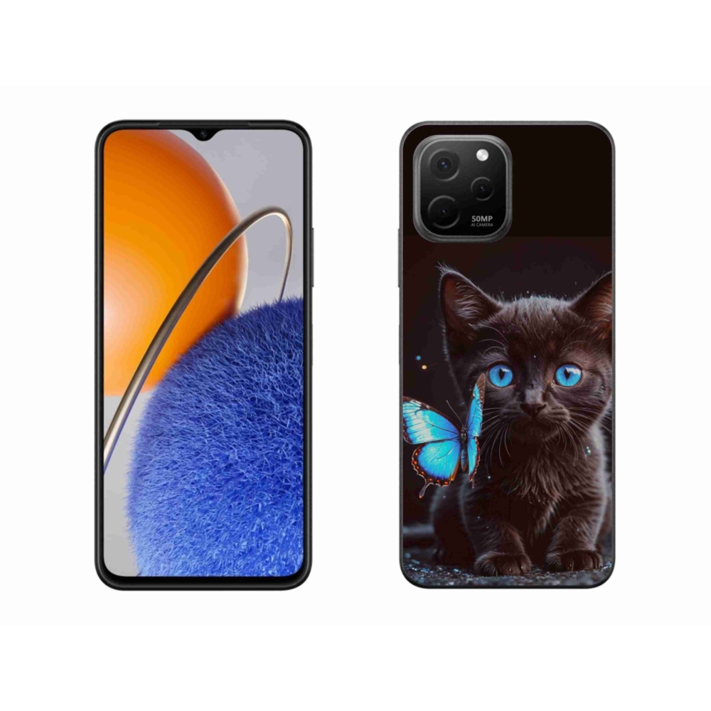 Gél borítás mmCase a Huawei Nova Y61 készülékhez - fekete cica 3