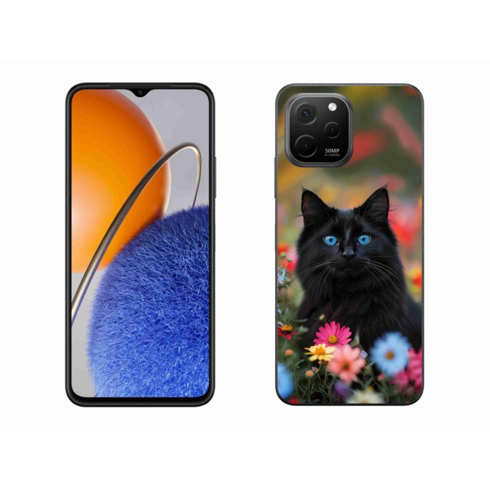 mmCase gél tok a Huawei Nova Y61-hez – fekete cica 4