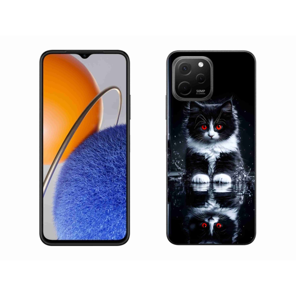 Gél borítás mmCase a Huawei Nova Y61 készülékhez - fekete-fehér cica