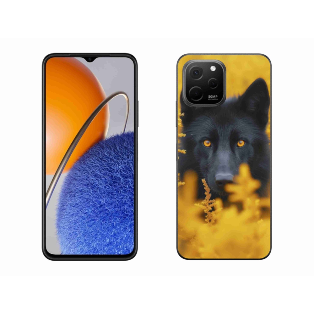 Gél borítás mmCase a Huawei Nova Y61 készülékhez - fekete farkas 2