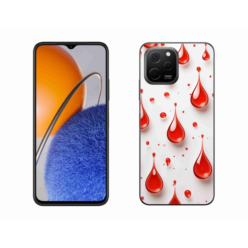 Gél borítás mmCase a Huawei Nova Y61 készülékhez - piros cseppek