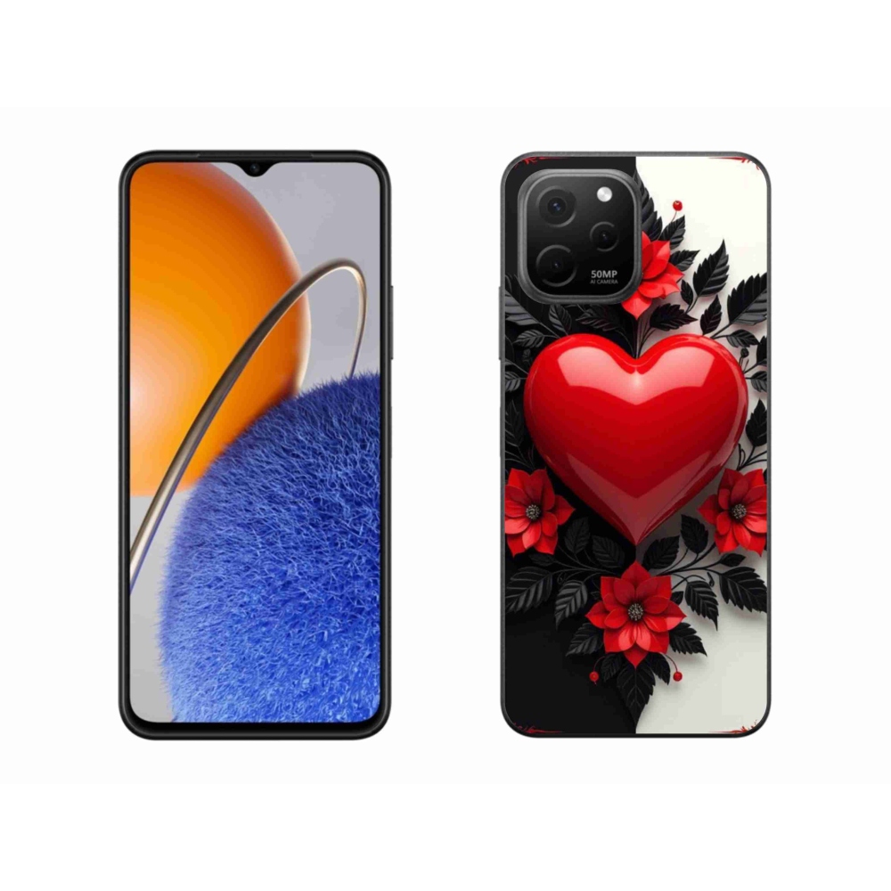 Gél borítás mmCase a Huawei Nova Y61 készülékhez - piros szív