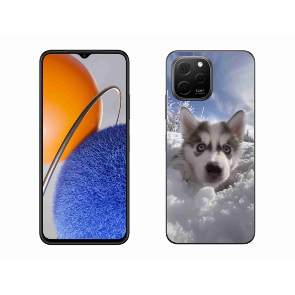 Gél borítás mmCase a Huawei Nova Y61-hez - husky a hóban