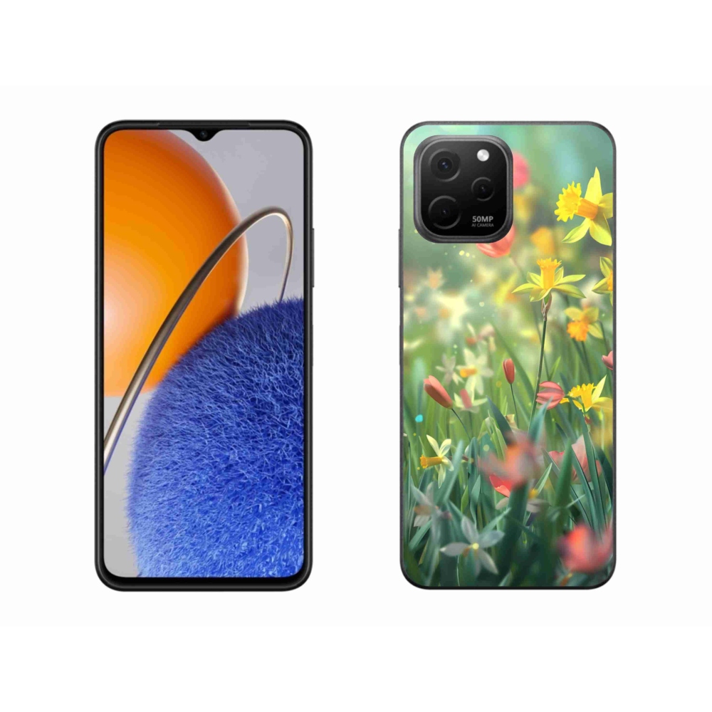 Gél borító mmCase a Huawei Nova Y61 készülékhez - tavaszi virágok