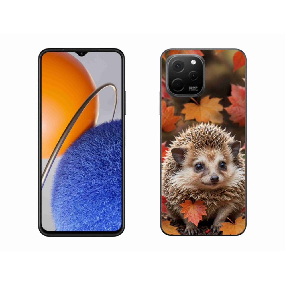 mmCase gél tok a Huawei Nova Y61-hez – sündisznó a levelek között