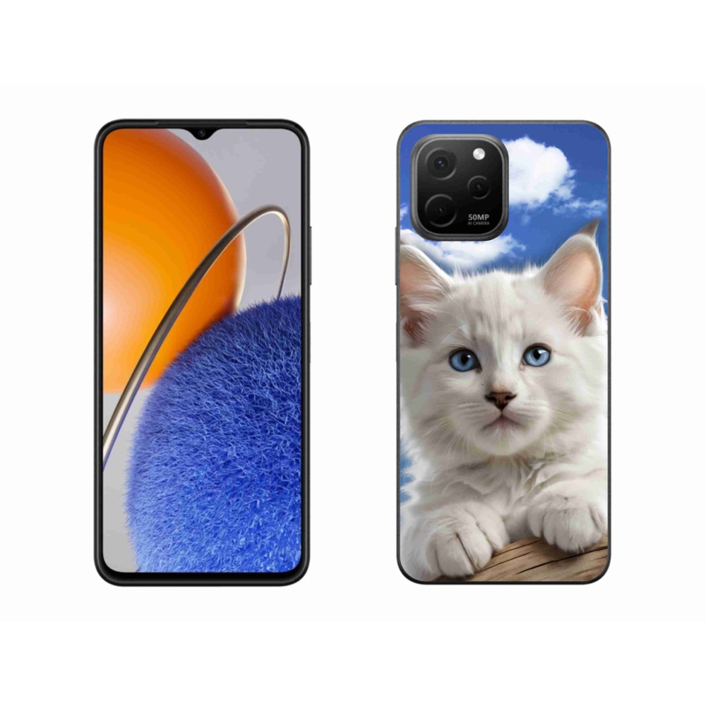 mmCase gél tok a Huawei Nova Y61-hez – cica és felhők