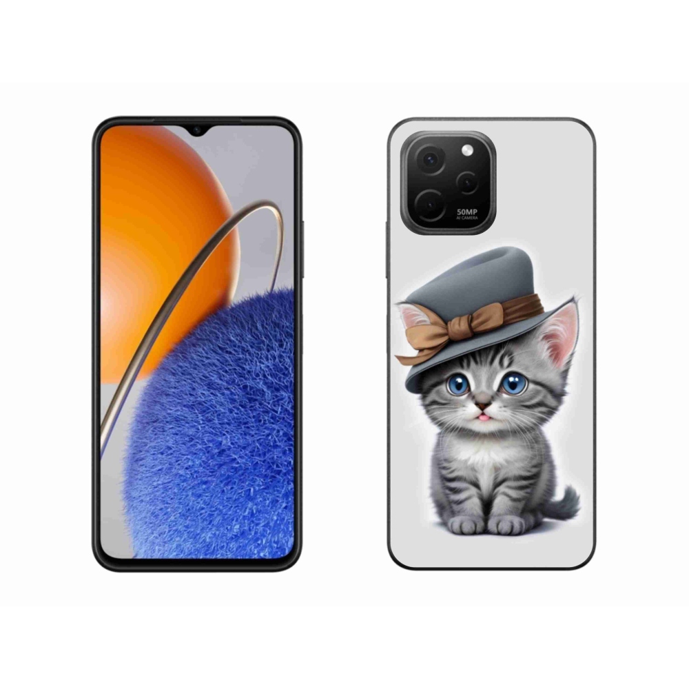 Gél borítás mmCase a Huawei Nova Y61 készülékhez - cica sapkával
