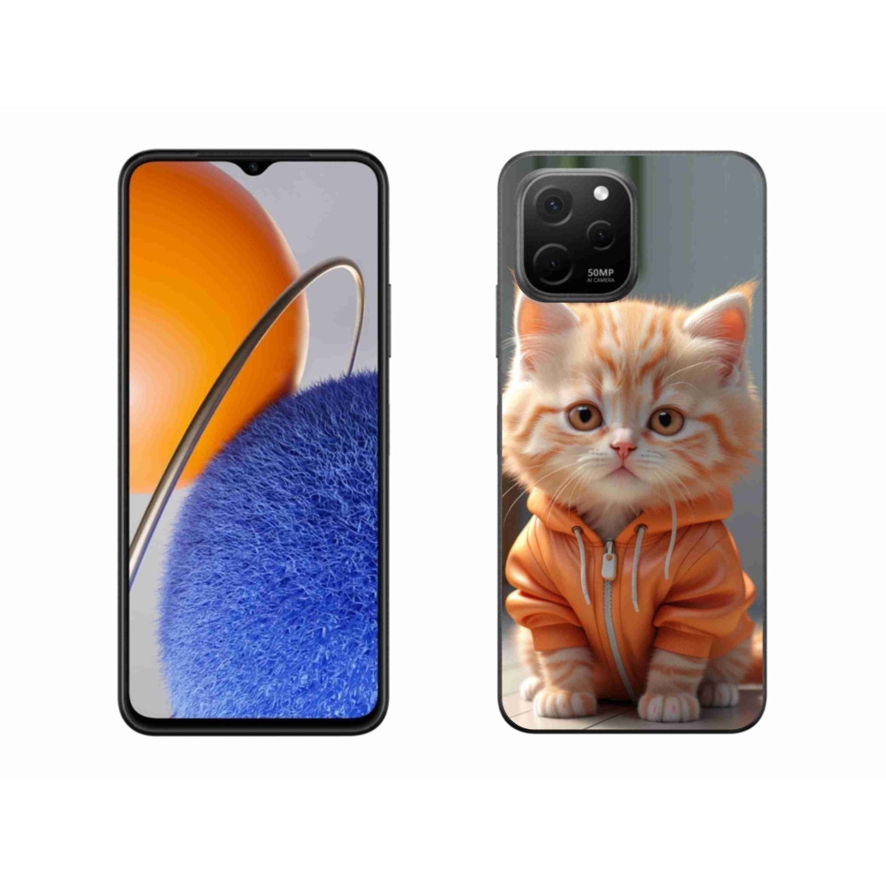 Gél borítás mmCase a Huawei Nova Y61 készülékhez - cica melegítőben