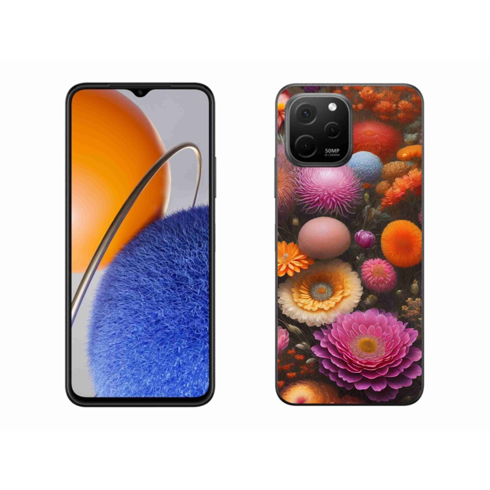 Gél borító mmCase a Huawei Nova Y61 készülékhez - virágos kompozíció