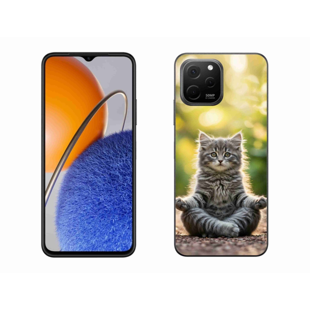 Gél borító mmCase a Huawei Nova Y61 készülékhez - meditáló cica