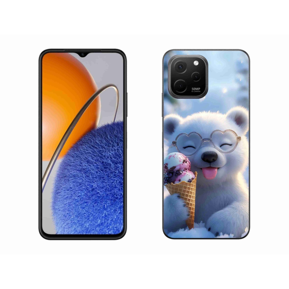 mmCase gél tok a Huawei Nova Y61-hez – mackó fagylalttal