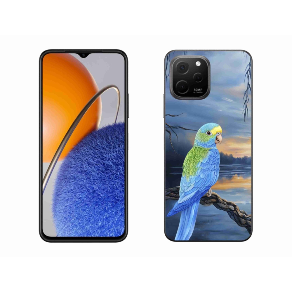 Gél borító mmCase a Huawei Nova Y61 készülékhez - kék papagáj