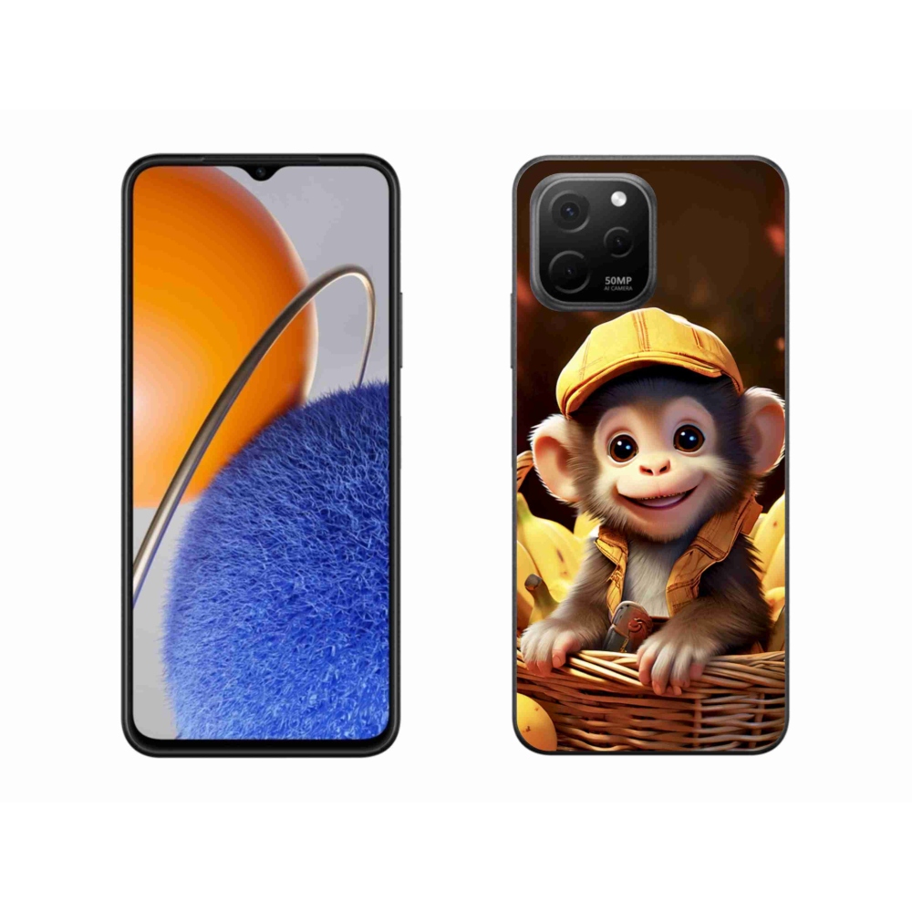 mmCase gél tok a Huawei Nova Y61-hez – majom a kosárban