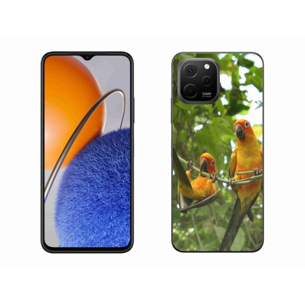 Gél borító mmCase a Huawei Nova Y61-en - papagájok aratingy