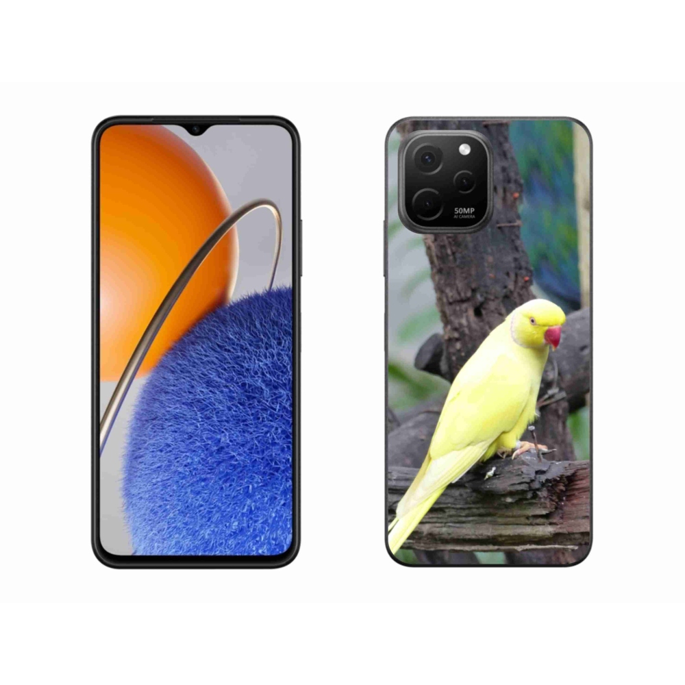 Gél borítás mmCase a Huawei Nova Y61 készülékhez - papagáj alexander sárga